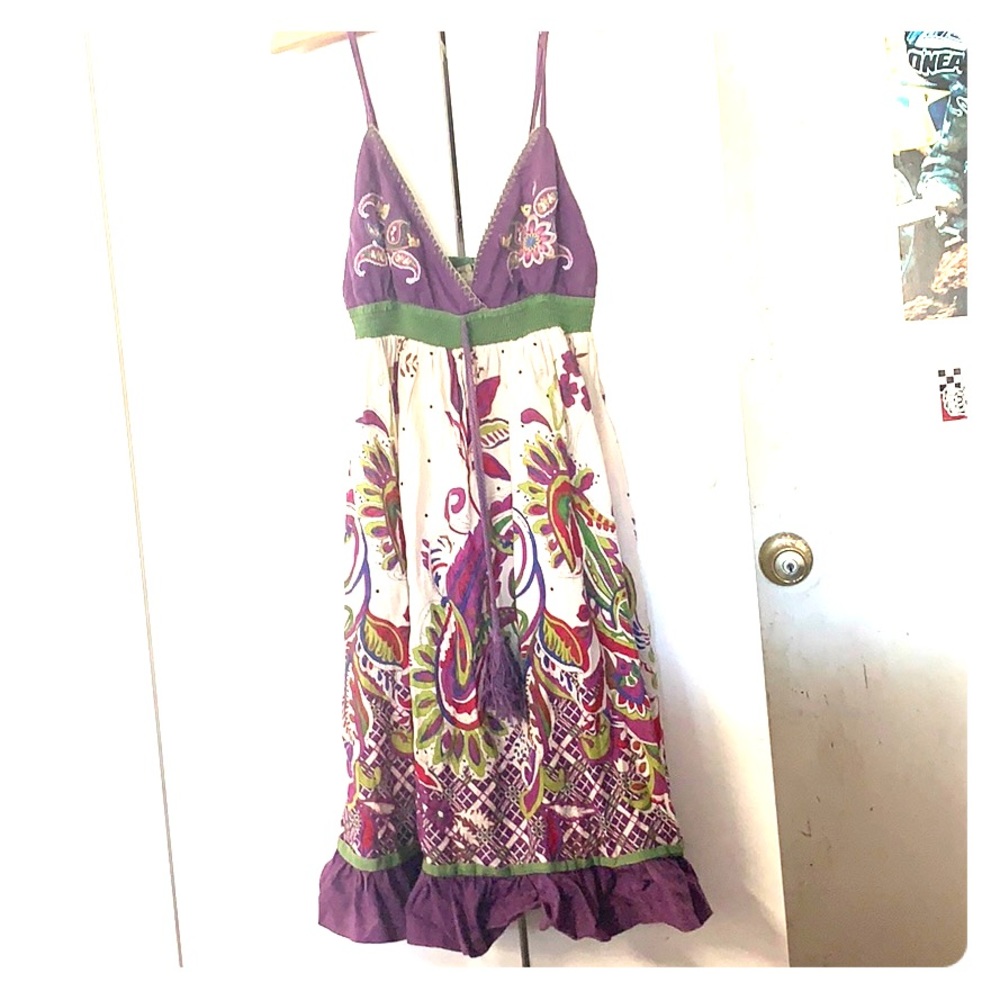 Lulumari Boho embroidered dress size M 💕 - Picture 1 of 5